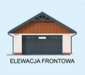 Elewacja projektu G272 garaż dwustanowiskowy z pomieszczeniem gospodarczym - 1