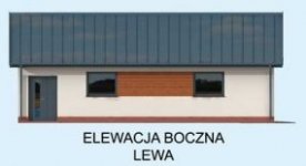 Elewacja projektu G272 garaż dwustanowiskowy z pomieszczeniem gospodarczym - 3