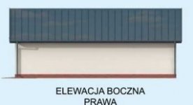 Elewacja projektu G272 garaż dwustanowiskowy z pomieszczeniem gospodarczym - 4