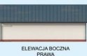 Projekt budynku gospodarczego G272 garaż dwustanowiskowy z pomieszczeniem gospodarczym - elewacja 4