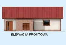 Elewacja projektu G273 garaż dwustanowiskowy z pomieszczeniem gospodarczym - 1