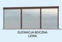 Elewacja projektu GB12 projekt garażu blaszanego jednostanowiskowego - 2