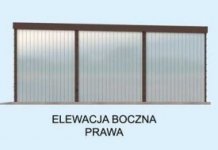 Elewacja projektu GB12 projekt garażu blaszanego jednostanowiskowego - 3