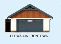 Elewacja projektu G274 garaż dwustanowiskowy z pomieszczeniem gospodarczym - 1