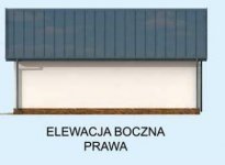 Elewacja projektu G274 garaż dwustanowiskowy z pomieszczeniem gospodarczym - 4