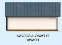Elewacja projektu G274 garaż dwustanowiskowy z pomieszczeniem gospodarczym - 4 - wersja lustrzana