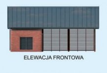 Elewacja projektu G275 wiata garażowa z pomieszczeniem gospodarczym - 1