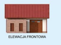 Elewacja projektu G276 garaż jednostanowiskowy z pomieszczeniem gospodarczym - 1