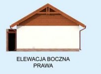 Elewacja projektu G276 garaż jednostanowiskowy z pomieszczeniem gospodarczym - 4