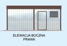 Elewacja projektu GB13 projekt garażu blaszanego jednostanowiskowego - 3