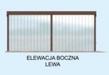 Elewacja projektu GB13 projekt garażu blaszanego jednostanowiskowego - 4