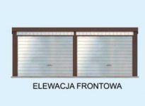 Elewacja projektu GB14 projekt garażu blaszanego dwustanowiskowego - 1