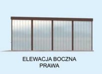 Elewacja projektu GB14 projekt garażu blaszanego dwustanowiskowego - 4