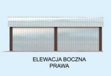 Elewacja projektu GB15 projekt garażu blaszanego dwustanowiskowego - 4