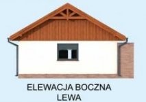 Elewacja projektu G280 wiata garażowa z pomieszczeniem gospodarczym - 2