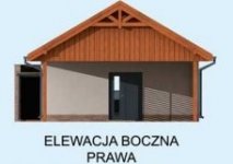 Elewacja projektu G280 wiata garażowa z pomieszczeniem gospodarczym - 4