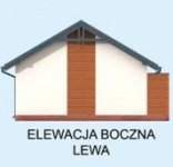 Elewacja projektu G281 garaż dwustanowiskowy z pomieszczeniem gospodarczym i wiatą - 3