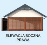 Elewacja projektu G281 garaż dwustanowiskowy z pomieszczeniem gospodarczym i wiatą - 4