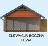 Elewacja projektu G282 garaż z wiatą i pomieszczeniami gospodarczymi - 2