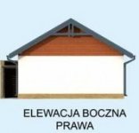 Elewacja projektu G282 garaż z wiatą i pomieszczeniami gospodarczymi - 3