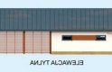 Projekt garażu G282 garaż z wiatą i pomieszczeniami gospodarczymi - elewacja 4