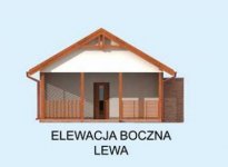 Elewacja projektu G283 garaż jednostanowiskowy z pomieszczeniem gospodarczym - 2