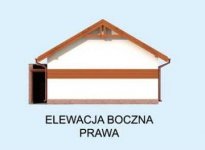 Elewacja projektu G283 garaż jednostanowiskowy z pomieszczeniem gospodarczym - 4