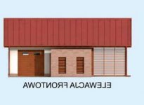 Elewacja projektu G283 garaż jednostanowiskowy z pomieszczeniem gospodarczym - 1 - wersja lustrzana