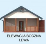 Elewacja projektu G284 garaż dwustanowiskowy z pomieszczeniem gospodarczym i werandą - 2