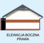 Elewacja projektu G284 garaż dwustanowiskowy z pomieszczeniem gospodarczym i werandą - 4