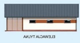 Elewacja projektu G284 garaż dwustanowiskowy z pomieszczeniem gospodarczym i werandą - 3 - wersja lustrzana