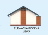 Elewacja projektu G285 garaż jednostanowiskowy z pomieszczeniem gospodarczym i werandą - 2