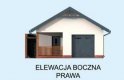 Projekt garażu G285 garaż jednostanowiskowy z pomieszczeniem gospodarczym i werandą - elewacja 4