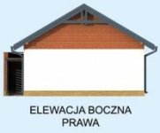 Elewacja projektu G287 garaż dwustanowiskowy z pomieszczeniem gospodarczym - 3