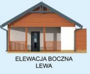 Elewacja projektu G287 garaż dwustanowiskowy z pomieszczeniem gospodarczym - 4