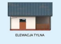 Elewacja projektu G288 garaż jednostanowiskowy z wiatą rekreacyjną - 3