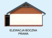 Elewacja projektu G288 garaż jednostanowiskowy z wiatą rekreacyjną - 4