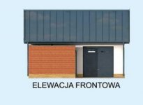 Elewacja projektu G290 garaż jednostanowiskowy z pomieszczeniem gospodarczym i weranda - 1