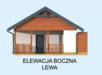 Elewacja projektu G290 garaż jednostanowiskowy z pomieszczeniem gospodarczym i weranda - 2