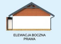 Elewacja projektu G290 garaż jednostanowiskowy z pomieszczeniem gospodarczym i weranda - 4