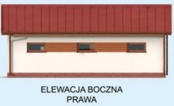 Elewacja projektu G291 garaż jednostanowiskowy z pomieszczeniem gospodarczym - 2