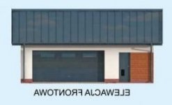 Elewacja projektu G292 garaż dwustanowiskowy z pomieszczeniem gospodarczym - 3 - wersja lustrzana