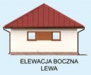 Elewacja projektu G293 garaż dwustanowiskowy z pomieszczeniem gospodarczym - 1