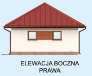 Elewacja projektu G293 garaż dwustanowiskowy z pomieszczeniem gospodarczym - 3