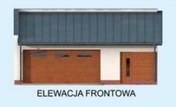 Elewacja projektu G294 garaż dwustanowiskowy z pomieszczeniem gospodarczym - 1