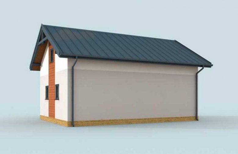 Projekt garażu G295 garaż dwustanowiskowy z pomieszczeniem gospodarczym i poddaszem użytkowym