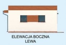 Elewacja projektu G296 garaż dwustanowiskowy z pomieszczeniem gospodarczym - 4