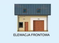 Elewacja projektu G297 garaż jednostanowiskowy z pomieszczeniem gospodarczym i poddaszem użytkowym - 1