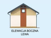 Elewacja projektu G297 garaż jednostanowiskowy z pomieszczeniem gospodarczym i poddaszem użytkowym - 2