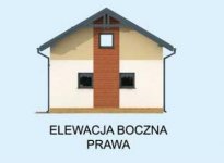 Elewacja projektu G297 garaż jednostanowiskowy z pomieszczeniem gospodarczym i poddaszem użytkowym - 4